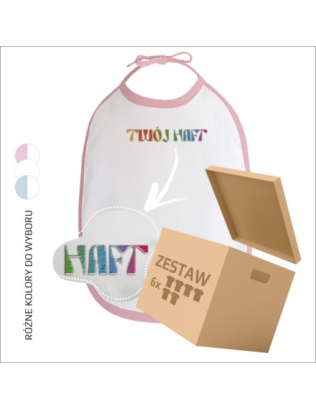 Haftowany śliniak | Znakowanie odzieży | Personalizacja | Odzież reklamowa 6 sztuk