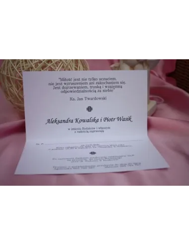 Zaproszenia Eleganckie Personalizowane Ślubne Vintage Dl