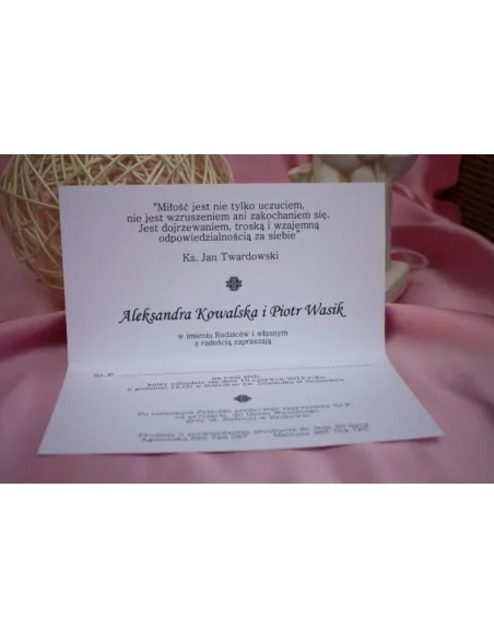 Zaproszenia Eleganckie Personalizowane Ślubne Vintage Dl