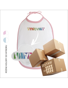 Śliniaczek z własnym haftem | Personalizowany haft | Twoje logo | Znakowanie odzieży  12 sztuk