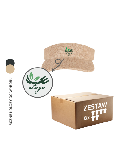 Personalizowany daszek firmowy Twój logotyp Własna personalizacja Twój Haft 6 sztuk