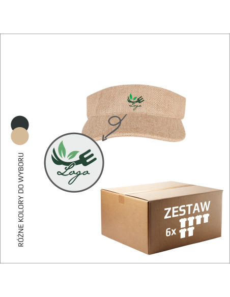 Personalizowany daszek firmowy Twój logotyp Własna personalizacja Twój Haft 6 sztuk