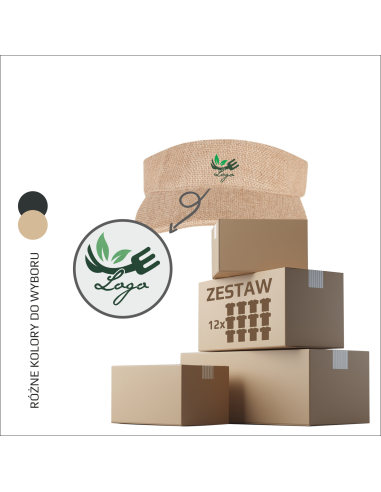 Firmowy daszek z haftem Personalizacja Własne logo Reklama Odzież reklamowa 12 sztuk
