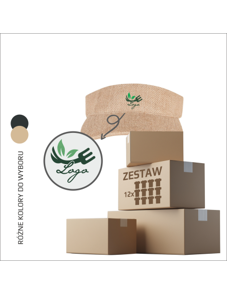 Firmowy daszek z haftem Personalizacja Własne logo Reklama Odzież reklamowa 12 sztuk