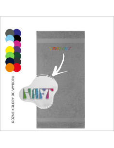 Ręcznik bawełniany z haftem Logo lub tekst Premium Logo Bawełna 140x70cm