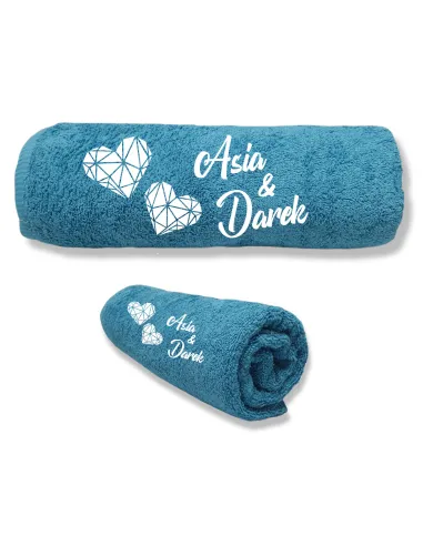 Ręcznik z Haftem Personalizowany na Prezent dla Pary