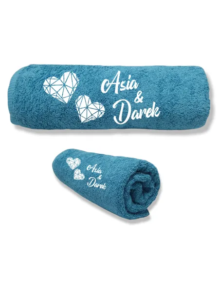 Ręcznik z Haftem Personalizowany na Prezent dla Pary