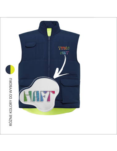 Kamizelka softshell z haftem Odzież B2B Identyfikacja zespołu Ocieplana