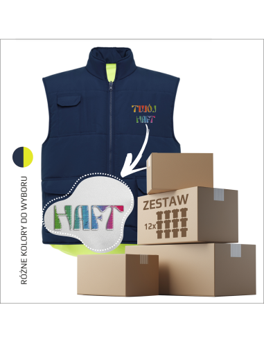 Personalizowana kamizelka softshell z haftem Twój logotyp Identyfikacja zespołu Personalizacja 12 sztuk