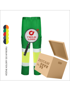 Personalizowane spodnie BHP | BHP | Odzież robocza | Własne logo | Odzież firmowa 6 sztuk