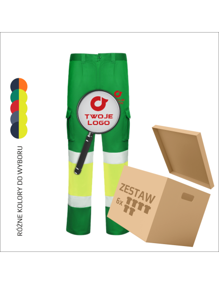 Personalizowane spodnie BHP | BHP | Odzież robocza | Własne logo | Odzież firmowa 6 sztuk