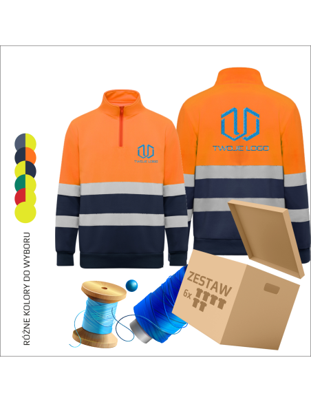 Sweatshirt z własnym haftem Odzież robocza BHP Personalizacja 6 sztuk