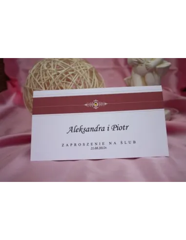 Zaproszenia Eleganckie Personalizowane Ślubne Vintage Dl