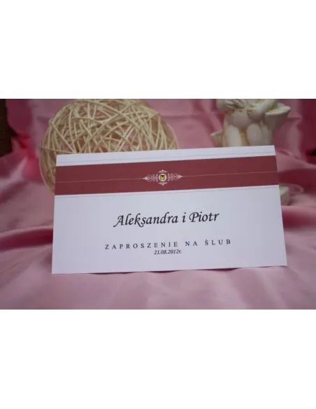 Zaproszenia Eleganckie Personalizowane Ślubne Vintage Dl