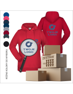 Hoodie damski z własnym haftem Premium Odzież promocyjna Własny logotyp Twój tekst 12 sztuk