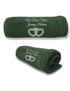 Ręcznik z Haftem Prezent dla Pary Małżeństwa Imię na Prezent