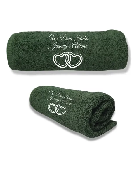 Ręcznik z Haftem Prezent dla Pary Małżeństwa Imię na Prezent