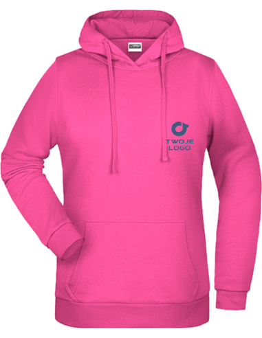 Hoodie damski z własnym haftem Premium Odzież promocyjna Własny logotyp Twój tekst 12 sztuk