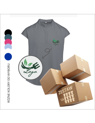 Personalizowana bluzka robocza Logo lub tekst Reklama  Własne logo 12 sztuk