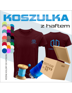 Basic koszulka męska Bawełna Haft  Własne logo  Personalizacja  Odzież reklamowa  6 sztuk