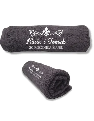 Ręcznik z Haftem Napisem Prezent Rocznicę Ślubu na Prezent