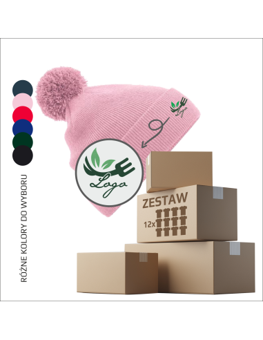 Personalizowana czapka junior z własnym haftem Haft Zimowa czapka 12 sztuk
