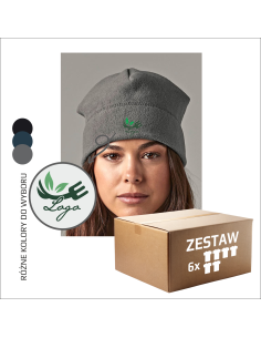 Zimowe czapki z haftem Haft Komfort i identyfikacja 6 sztuk