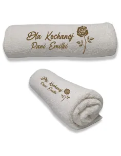 Ręcznik z Haftem Prezent Przedszkolanki Personalizowany