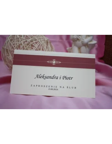 Zaproszenia Eleganckie Personalizowane Ślubne Vintage Dl