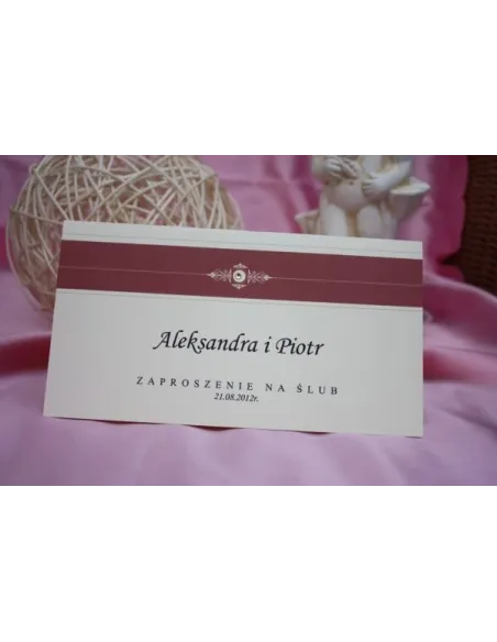 Zaproszenia Eleganckie Personalizowane Ślubne Vintage Dl