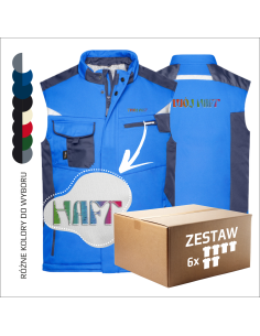 Personalizowane kamizelki | Odzież robocza | Odzież firmowa | Logo 6 sztuk