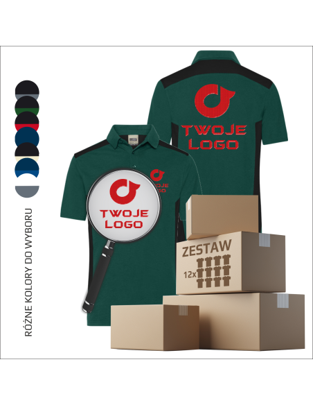 Personalizowane robocze polo | Personalizacja | Odzież firmowa | Własne Logo | Odzież robocza 12 sztuk