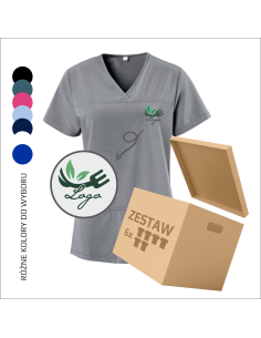 Tuniki X-Top robocze | Odzież gastronomiczna | Haft | Twoje logo | Odzież beauty 6 sztuk