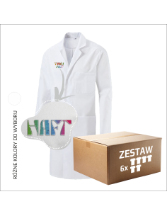 Unisex kurtka gastronomiczna | Odzież firmowa | Logo lub tekst | Premium | Haft 6 sztuk
