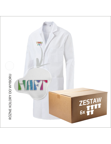 Unisex kurtka gastronomiczna | Odzież firmowa | Logo lub tekst | Premium | Haft 6 sztuk