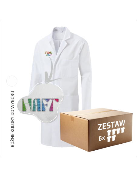 Unisex kurtka gastronomiczna | Odzież firmowa | Logo lub tekst | Premium | Haft 6 sztuk
