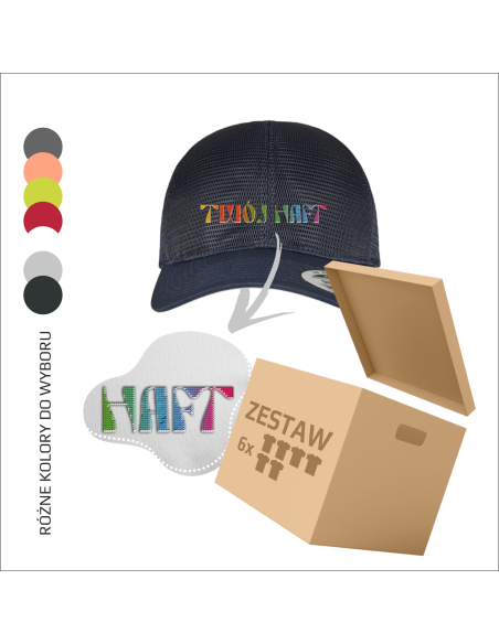 Firmowa czapka z haftem | Premium | Identyfikacja zespołu | Logo, nazwa lub grafika 6 sztuk