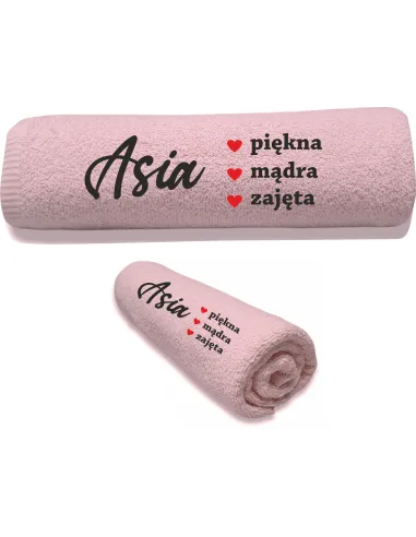 Ręcznik z Haftem Personalizowany na Prezent dla Kobiety