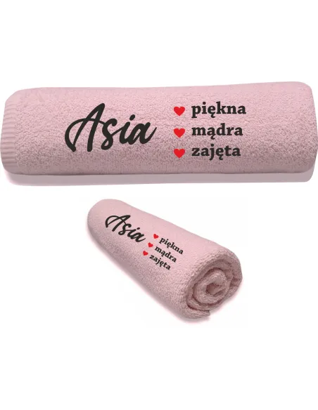 Ręcznik z Haftem Personalizowany na Prezent dla Kobiety