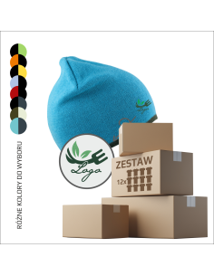 Personalizowane czapki dwustronne z haftem | Ochrona przed zimnem | Haft | Identyfikacja zespołu 12 sztuk