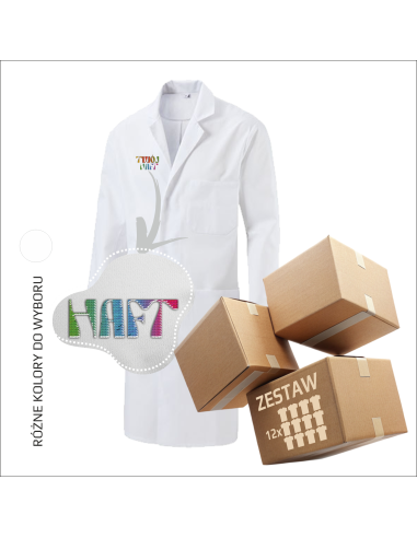 Unisex kurtka gastronomiczna | Odzież firmowa | Logo lub tekst | Premium | Haft 6 sztuk