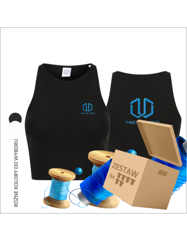 Top treningowy damski z personalizacją | Odzież reklamowa | Personalizacja | Reklama | Odzież na siłownie  6 sztuk
