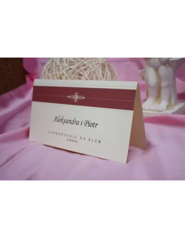 Zaproszenia Eleganckie Personalizowane Ślubne Vintage Dl