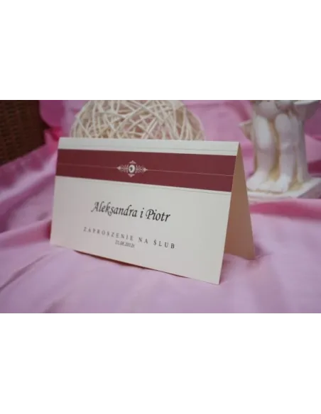 Zaproszenia Eleganckie Personalizowane Ślubne Vintage Dl