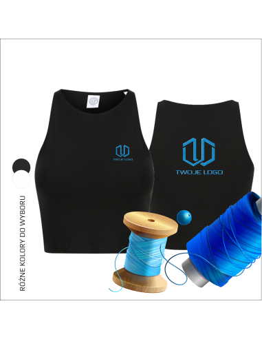 Treningowy damski top z haftem | Odzież reklamowa | Personalizacja | Logo, nazwa lub grafika 12 sztuk