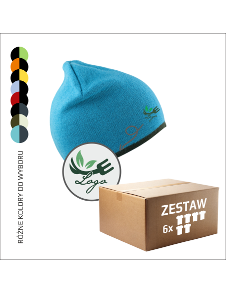 Personalizowane czapki dwustronne z haftem | Ochrona przed zimnem | Haft | Identyfikacja zespołu 12 sztuk