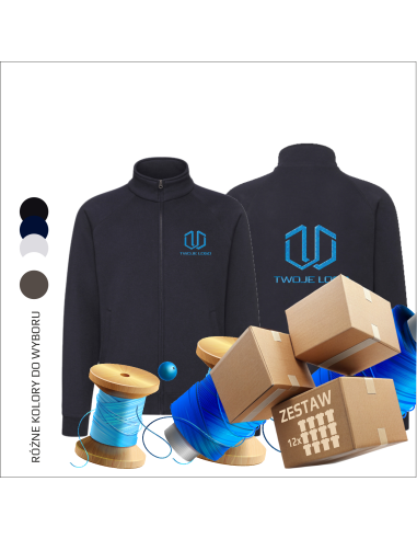 Personalizowane bluzy z haftem  | Haft | Własne logo | Logo, nazwa i grafika 6 sztuk