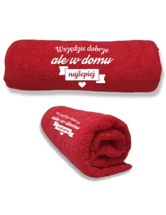 Ręcznik z Haftem Prezent Parapetówkę Domu Personalizowany