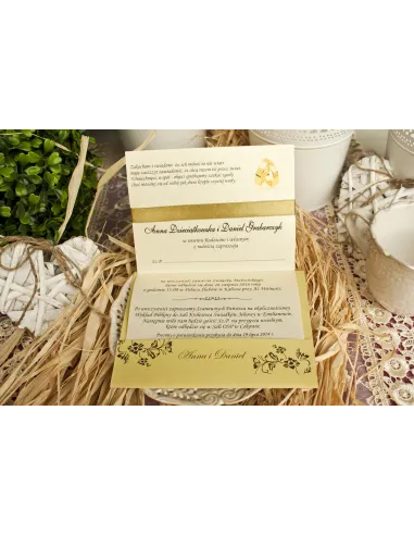 Zaproszenia Ślubne Elegant Wkładką Pełna Personalizacja