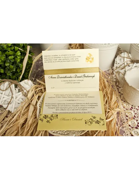 Zaproszenia Ślubne Elegant Wkładką Pełna Personalizacja